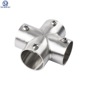 Connecteurs de tuyaux en acier inoxydable de qualité supérieure au prix d'usine, té, <span class=keywords><strong>coude</strong></span>, croix, tube réglable, pince à main, accessoires de main courante, pince à tuyau - Product Image 4