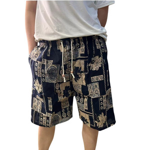 <span class=keywords><strong>Pantalones</strong></span> <span class=keywords><strong>Cortos</strong></span> <span class=keywords><strong>de</strong></span> Playa Casuales <span class=keywords><strong>de</strong></span> <span class=keywords><strong>Lino</strong></span> y Algodón para <span class=keywords><strong>Hombre</strong></span>, Estilo Étnico Dai, Corte Holgado, para Surf, Deportes Acuáticos y Uso en Casa - Product Image 4