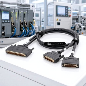 Câble de raccordement HPDB100 100 broches vers 2x HPDB50 SCSI avec verrouillage à vis pour test d'automatisation et pilote de moteur, compatible Advantech PCL-10250 - Product Image 2