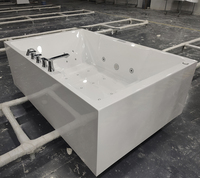Bain à remous intérieur avec jets SPA pour couple, baignoire 1,80 m pour deux personnes, acrylique, massage par air pour 2 personnes