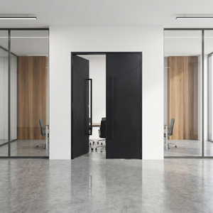 Porte en fer forgé personnalisée en gros des États-Unis Double porte extérieure principale en acier - Product Image 5