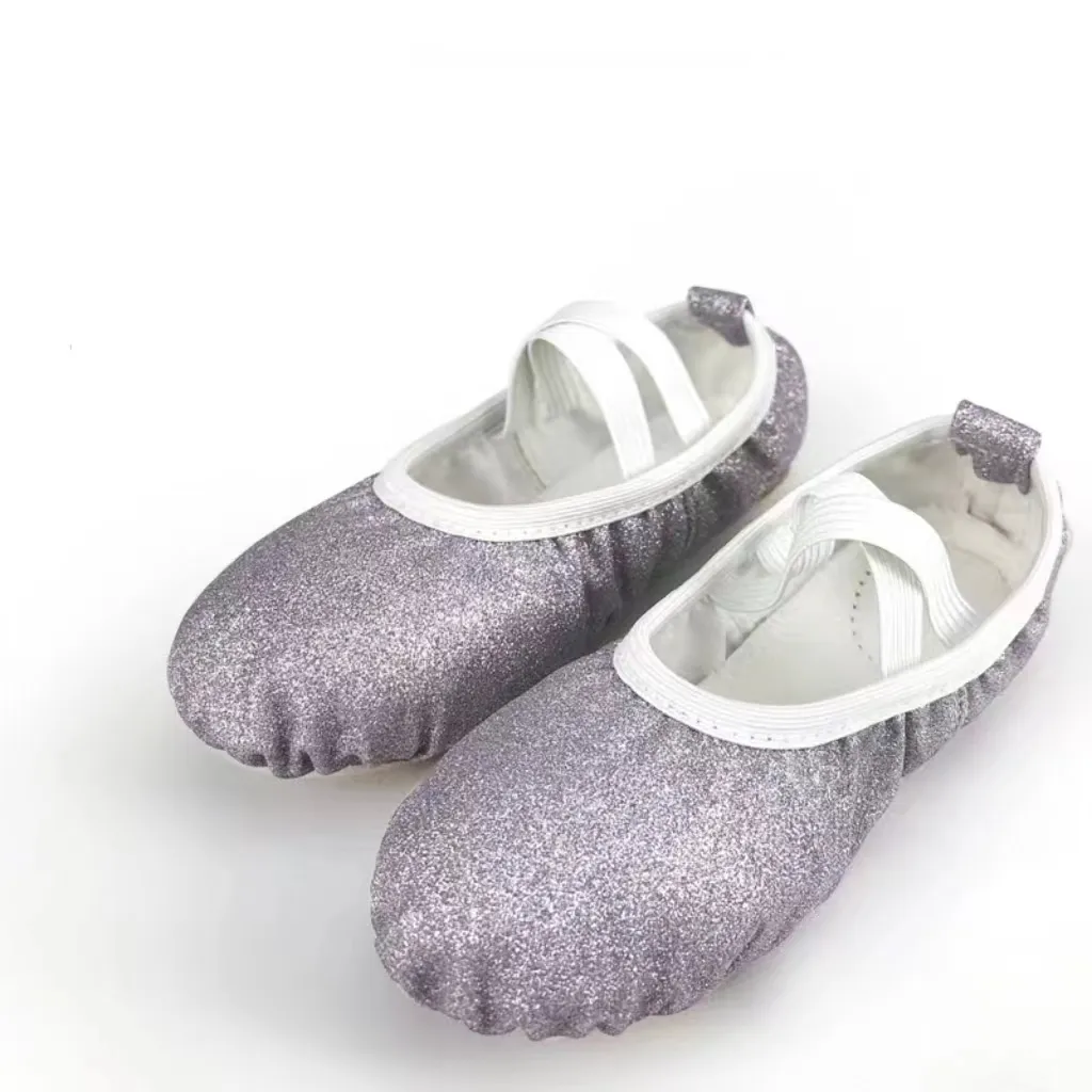 नए ट्रेंडी रंगीन लोकप्रिय अच्छी गुणवत्ता वाले गर्म बिक्री ग्लिटर डांस बैले फ्लैट जूते