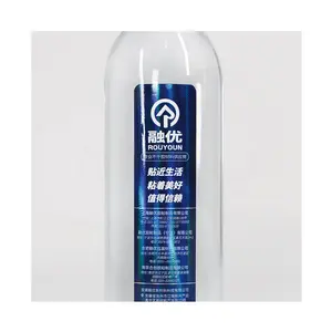 Etiqueta de agua de botella de agua mineral impresa de doble cara impermeable de alta calidad personalizada