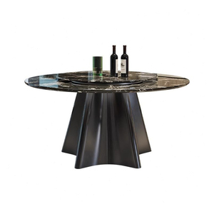 Bàn ăn bằng đá cẩm thạch thân thiện với môi trường sang trọng hiện đại Bàn tròn 4-8 người với <span class=keywords><strong>Susan</strong></span> lười biếng cho trải nghiệm ăn uống sang trọng nhẹ - Product Image 6