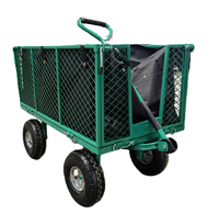 Chariot utilitaire en métal à mailles, chariot à outils de jardin, chariot de camping, chariot à outils avec 4 roues, provenant d'une usine OEM