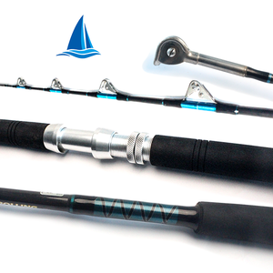 Canne à pêche en fibre de verre monobloc de 1,8 m, personnalisée OEM, pour la pêche en mer au trolling, pour la pêche au bar et à la carpe, canne de pêche conventionnelle pour gros gibier en <span class=keywords><strong>bateau</strong></span> - Product Image 1