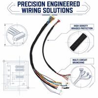 Rangkaian Kabel Listrik Multi-Wire Kustom dengan Selubung Kepang, Konektor Adaptor Multi-Sirkuit untuk Komputer dan Sepeda Motor