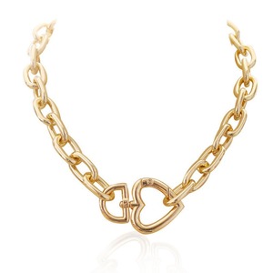 Collier pendentif réglable en forme de cœur avec chaîne épaisse rétro exagérée pour accessoires de bijoux féminins - Product Image 6