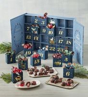 Boîte de calendrier de l'avent de Noël personnalisée avec fenêtre transparente en PET, emballage en papier de qualité alimentaire écologique pour chocolat, bonbons, café