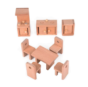Casa delle Bambole in Legno per Bambine, Mini Camera <span class=keywords><strong>da</strong></span> Letto Giocattolo Familiare, Piccoli Mobili Imitazione - Product Image 3