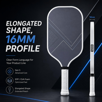 Raket Pickleball Zero Ring Gen 5 EPP EVA Foam 16mm Elongated, Logo Custom OEM ODM Private Label, Produsen Grosir, Pembelian Massal