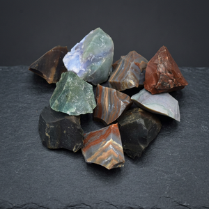 Piedra de jaspe pulida de fantasía, piedra semipreciosa artesanal de la India, gemas sueltas a la venta, piedra de jaspe pulida en bruto a la venta - Product Image 2
