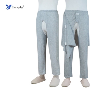 Pantalon en coton à entrejambe ouvert Shawphy <span class=keywords><strong>pour</strong></span> <span class=keywords><strong>femme</strong></span>, certifié CE, désinfection à l'ozone, <span class=keywords><strong>pour</strong></span> la randonnée en extérieur, usage comme sous-vêtement long - Product Image 1