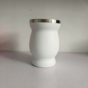 Mug en acier inoxydable courbé multicolores, isolation thermique sous vide pour vin et café - Product Image 3
