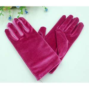 Gants en velours pour femmes, longueur poignet, thermiques, pour usage quotidien en hiver, gants de vélo monochromes - Product Image 2