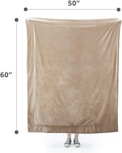 Home Textile China Custom Logo Soft Warm Thick <strong>Throw</strong> Flannel Sherpa Blanket Winter Blankets <strong>for</strong> <strong>Double</strong> <strong>Bed</strong> - Product Image 5
