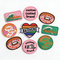 Écusson brodé thermocollant personnalisé de haute qualité, patch brodé de luxe pour vêtements, étiquette de chapeau, patchs tissés pour vêtements