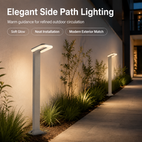 Lampe de jardin LED compacte pour extérieur City Courtyard, couleur sable noir 3000K, pour allée de villa, éclairage paysager