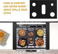 Pour une utilisation commerciale et domestique dans la cuisine Protecteur de cuisinière à gaz en PTFE antiadhésif non toxique Couvercle de table de cuisson en PTFE ignifuge