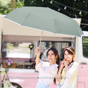 Auto Anti-Rebound Folding Travel <b>Umbrella</b>, <b>Large</b> Windproof UV <b>Umbrella</b> with Reflective Strips, 8 Ribs 137cm Sun Rain <b>Umbrella</b> - Product Image 4