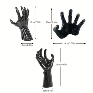 DAMAI Halloween Decorations Wall Mounted Creepy Reaching Hands with Lighted Candles for Gothic Scary Halloween Indoor Wall Decor - Product Image 3