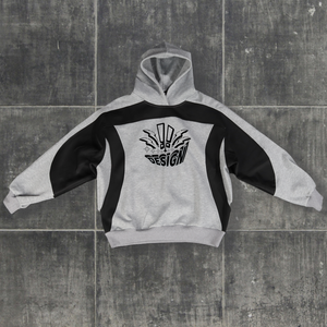 Conjunto de Sudadera con Capucha y Pantalones Anchos de Estilo Patchwork, Color en Contraste, Bordado, Corte Cuadrado, Chándal Deportivo para Hombre - Product Image 3