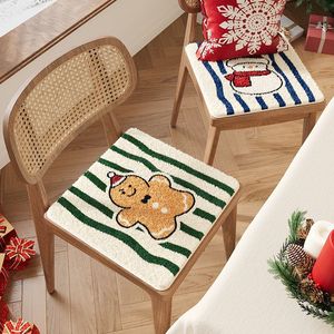 وسادة كرسي متينة بظهر مانع للانزلاق للبيع بالجملة، وسادة مقعد سميكة مطبوعة تحاكي الكشمير للهدايا وديكور العطلات - Product Image 2