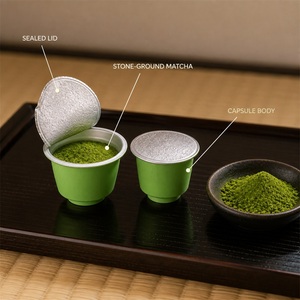 Capsules de matcha personnalisées compatibles avec la gamme Nespresso Original, thé biologique de qualité cérémonielle, portions individuelles - Product Image 1