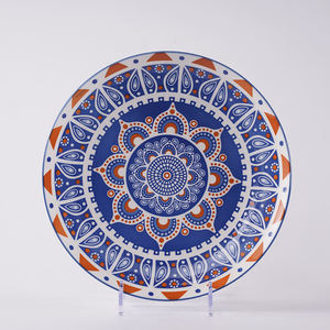 Assiettes à soupe en céramique colorées de style marocain, ensemble d'assiettes en porcelaine, plats profonds vibrants, vente en gros, vaisselle bohème - Product Image 4