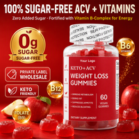 Vente en gros de gommes à mâcher en forme d'ours sans sucre Keto à étiquette privée 1000 mg pour hommes et femmes