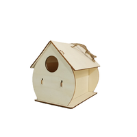 Kits de nichoirs à oiseaux en bois naturel à faire soi-même, non finis, à peindre, multifonctionnels, à suspendre au mur, ensembles d'artisanat en bois pour enfants