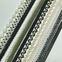 En gros Coloré Mille-pattes Chevrons Tissu Tresse Gimp Dentelle Ruban D'garniture pour Vêtements Rideau DIY Couture Accessoires