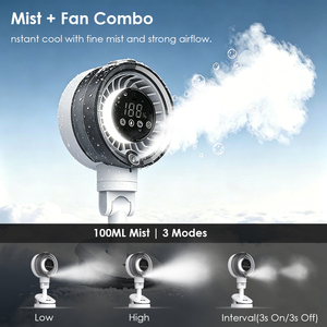 Ventilador Personal de Clip con Batería de 7000 mAh y Luz Ambiental Colorida - Product Image 3