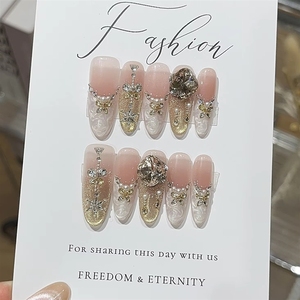 <span class=keywords><strong>Uñas</strong></span> Postizas Francesas Hechas a Mano con Impresión Personalizada, Reutilizables, <span class=keywords><strong>Uñas</strong></span> Artificiales al por Mayor con Caja de Empaque - Product Image 5