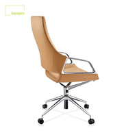 Chaise de bureau pivotante moderne avec support lombaire, fauteuil de direction massant, réglable en hauteur, avec accoudoirs, en cuir