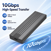Carcasa para SSD NVMe M.2 sin Herramientas, 10 Gbps USB 3.2 Gen2, Aluminio, 2230/2242/2260/2280, Estuche Portátil para Disco Duro Externo