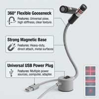 Módulo de Posicionamiento Láser Rojo USB Industrial OEM, Guía de Alineación de Base Magnética de Alta Precisión para Costura, Corte y Trabajos en Madera