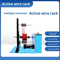 Support vertical automatique robuste pour enroulement et déroulement de câbles, dispositif d'alimentation automatique en fil et alimentateur de fil rotatif