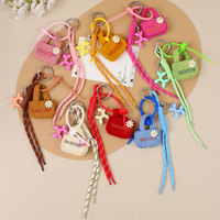 Mini sac en feutre Kawaii, adorable chien ballon, pendentif sac à corde tressée, porte-clés polyvalent, ornement de voiture, décoration de mode pour femmes