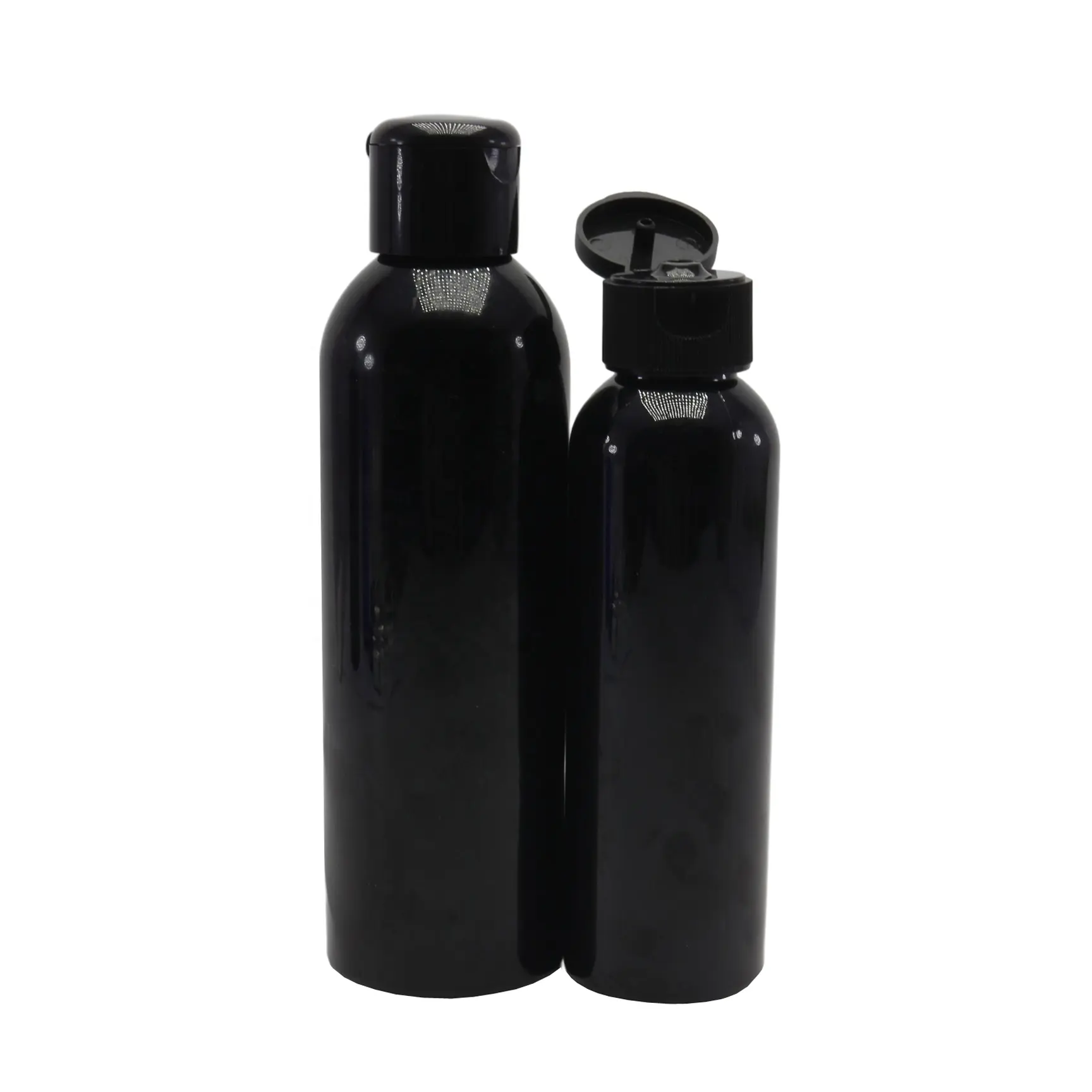Navulbare Kleine Plastic Flesjes 30Ml 50Ml 100Ml 200Ml Zwarte Plastic Flessen Voor Vloeibare Zeep PB-05C