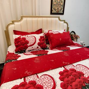 Großhandel Premium 6-teiliges Bettwäsche-Set Ensemble Draps De Lit En Gros Baumwolle 3-teilig 4 Bettbezüge 2 Bettlaken - Product Image 2