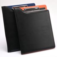 En Stock, Portapapeles de Cuero PU Personalizado de Doble Capa, A4, con Bolsillo para Bolígrafo, Carpeta de Negocios para Reuniones de Oficina, OEM