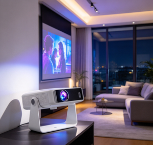 S13 Pro Proyector de Cine para Exteriores con WiFi, Bluetooth, Aplicaciones de Streaming Integradas, 360 °   Proyector Portátil Inteligente con Enfoque Automático, Resolución Nativa 1080P, Android 14 - Product Image 1