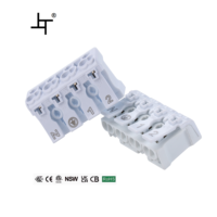 Terminal sans vis 4 broches 4 pôles 863 connecteur de fil rapide pour un assemblage efficace dans les systèmes industriels de panneaux solaires et d'éclairage à LED