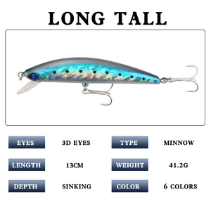 13cm/41.2g hard fishing bait minnow lure esca artificiale adatta <span class=keywords><strong>per</strong></span> la pesca in <span class=keywords><strong>mare</strong></span> della barca oceanica - Product Image 4