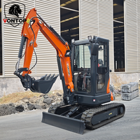 Mini-excavatrice à chenilles avec moteur Kubota, machine de 3 tonnes pour usage domestique, livraison gratuite