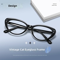 Montures de lunettes œil-de-chat vintage en acétate de haute qualité pour femmes GG6053F – Lunettes noires premium Danyang en gros