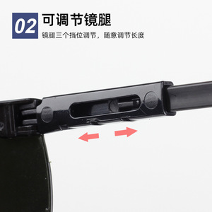 Gafas de Seguridad para Soldadura, Resistentes a Impactos, Lentes de 1.5-2mm de Grosor, Marco Negro, Origen Shenzhen TC-YJ00204051019 - Product Image 5