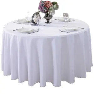 廉价制造商批发涤纶结婚桌布桌布出售圆形桌布