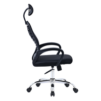 Échantillon Gratuit - Chaise de Bureau Moderne Pivotante à Dossier Haut en Maille Intégrale avec Roulettes et Appui-tête pour Réunions et Visiteurs